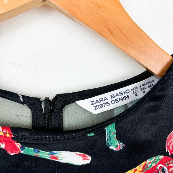 Zara Bold Colorful Tiger Print Mini Dress Sz M - Picture 6 of 10